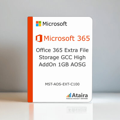 Microsoft Office 365 Extra File Storage GCC High AddOn 1GB Subscription License