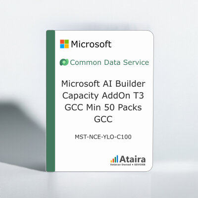 Microsoft AI Builder Capacity AddOn T3 GCC Min 50 Packs GCC Subscription License